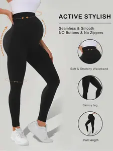 High Waist Seamless Construction Maternity Yoga Pants, Tight-Fitting Underwear for Pregnant Women, Comfortable Exercise Wear