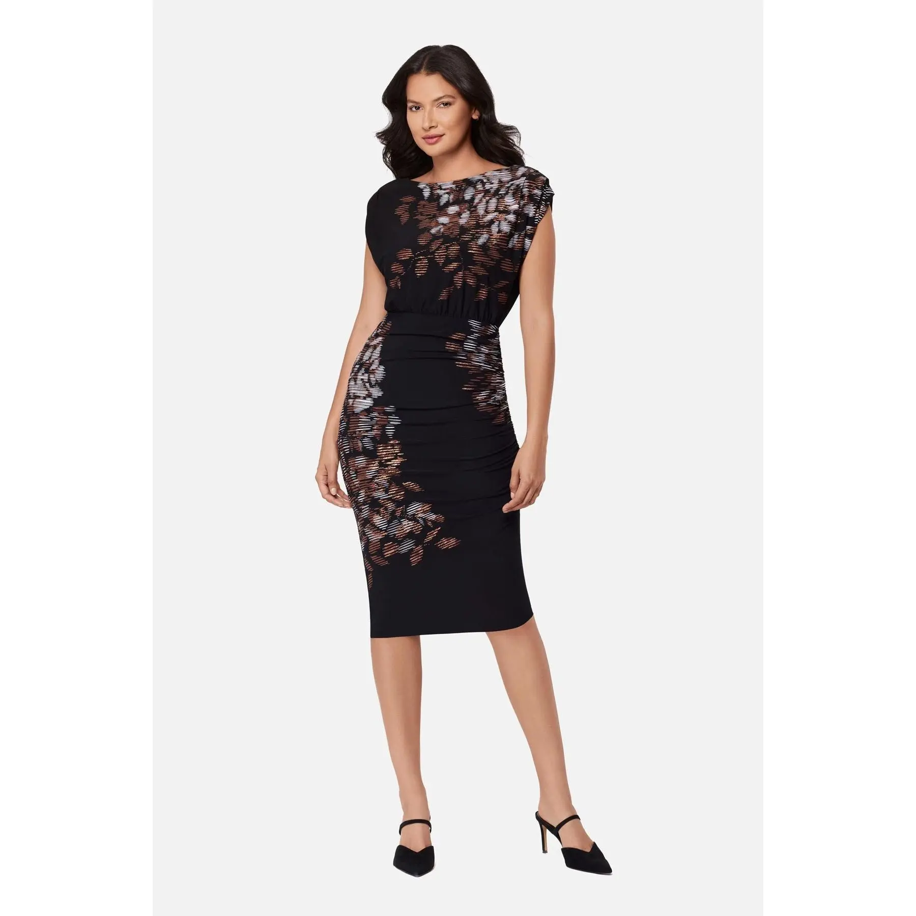 Bali Shaping Dress in Fiori Metallica
