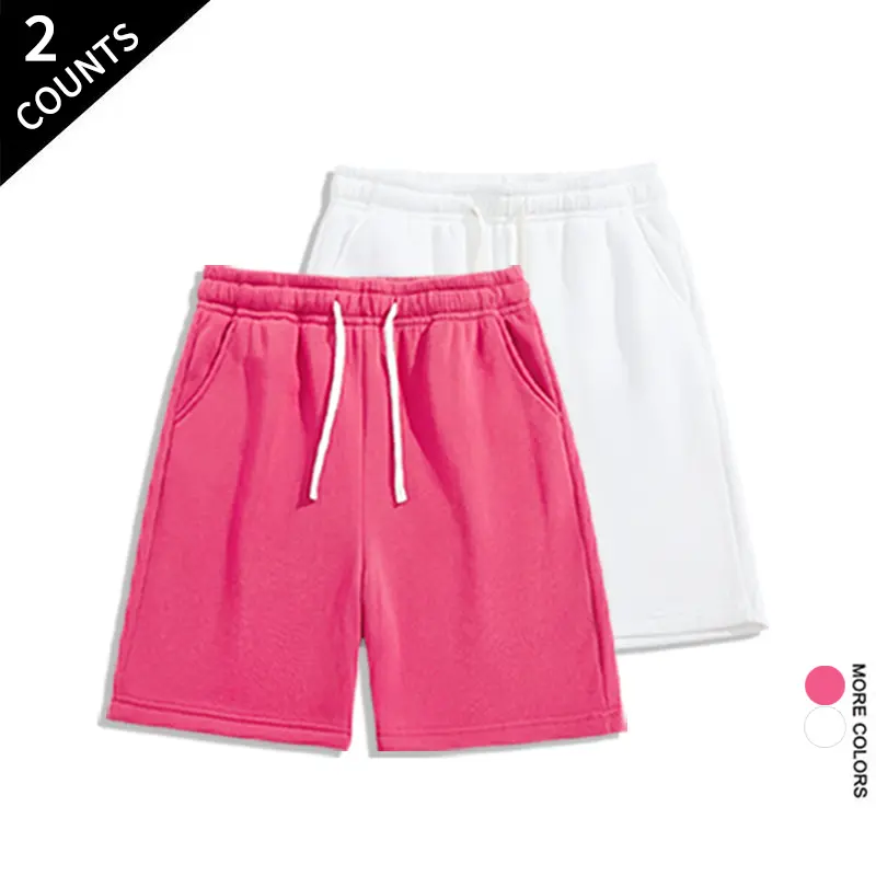 2 Count Athletic Casual Shorts Pink & White Options for Everyday