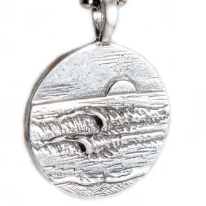The Left and Right Pendant two sided by Strickly Boarding and Joe Paradise.  Made by surfers for surfers.  Kee the stoke with you always!