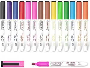 Dry Erase Markers, 15 Colors Magnetic Whiteboard Markers with Erase,Fine Point Perfect For Writing on Whiteboards, Dry-Erase Boards,Mirrors for School Office Home