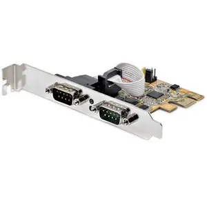 StarTech 21050-PC-SERIAL-LP 2-Port PCI Express Serial Interface Card - Dual Port PCIe to RS232 Serial Card - 16C1050 UART - Low & Full Profile Brackets