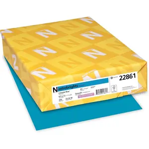 Color Cardstock, 65 lb Cover Weight, 8.5 x 11, Celestial Blue, 250/Pack