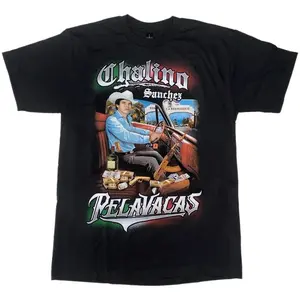 Chalino Sanchez Pelavacas Mex Graphic Streetwear Top for Sports & Outdoor Activities Men's Cotton Short-Sleeve Sports T-Shirt