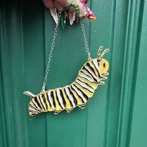 Monarch Caterpillar Handmade Sun Catcher