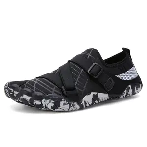 Hook and Loop Outdoor Wading Shoes for Men Women, High Elastic Quick Dry Air Layer Upper, Soft Cushioned Sole with One-Way Drainage Holes, Amphibious Footwear for Beach, River, Fishing, Camping, Swimming & Casual Daily Wear