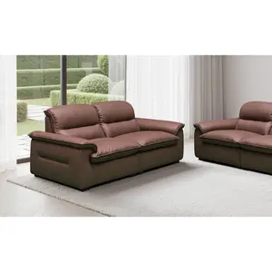 Klaussner Velisse Stationary Leather Loveseat with  S-spring Seats