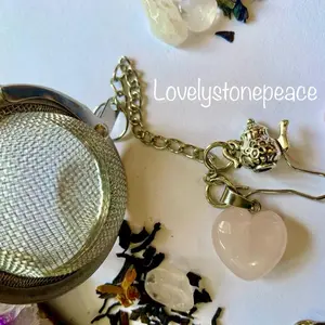 Rose Quartz Tea Infuser Ball for Loose Leaf Tea Reusable Stainless Steel Kettle