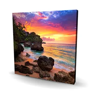 360 Stand 24x24 in. Tropical Wall Art - Vibrant Rainbow Island-Red Artwork, Home Decor Poster & Print for Room Home Supplies, Decoration, Artistic, Photo