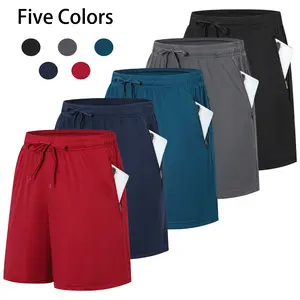 5/6 Pcs Men's Solid Color Shorts,Comfortable Fashion Stretch Casual Shorts,Soccer Basketball Running Sports Shorts,Back to School Shorts,Casual Menswear