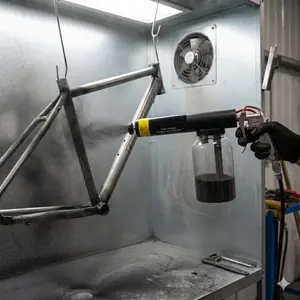 Dual Voltage Powder Coating Gun System 15KV/25KV | 120V/60HZ W/Clear Bottle