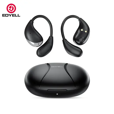 EDYELL Bluetooth 5.4 In-Ear Headphones - Ear Hook Gaming Headset with Gaming Mode, Stereo Sound, 330mAh Battery, Universal Compatibility, Waterproof Design, Remote Control, Portable Sports Earphones for Workout Runs