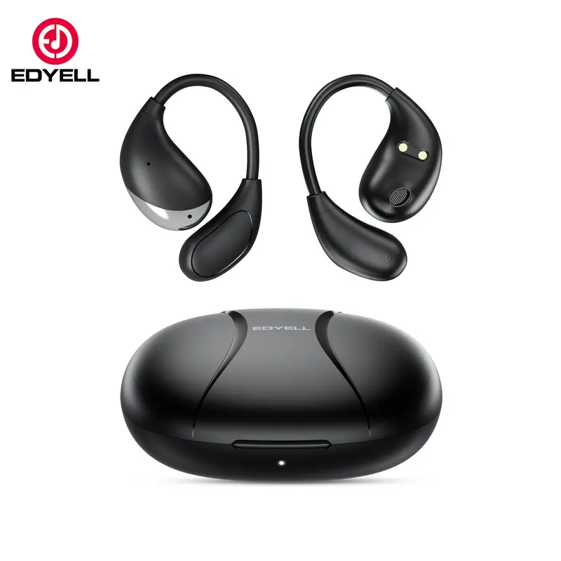 EDYELL Bluetooth 5.4 In-Ear Headphones - Ear Hook Gaming Headset with Gaming Mode, Stereo Sound, 330mAh Battery, Universal Compatibility, Waterproof Design, Remote Control, Portable Sports Earphones for Workout Runs