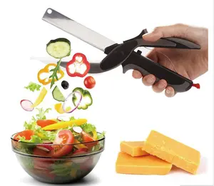 2-in-1 Kitchen Vegetable Scissors Cutter Multipurpose Food Cutter Knife for Home Cooking