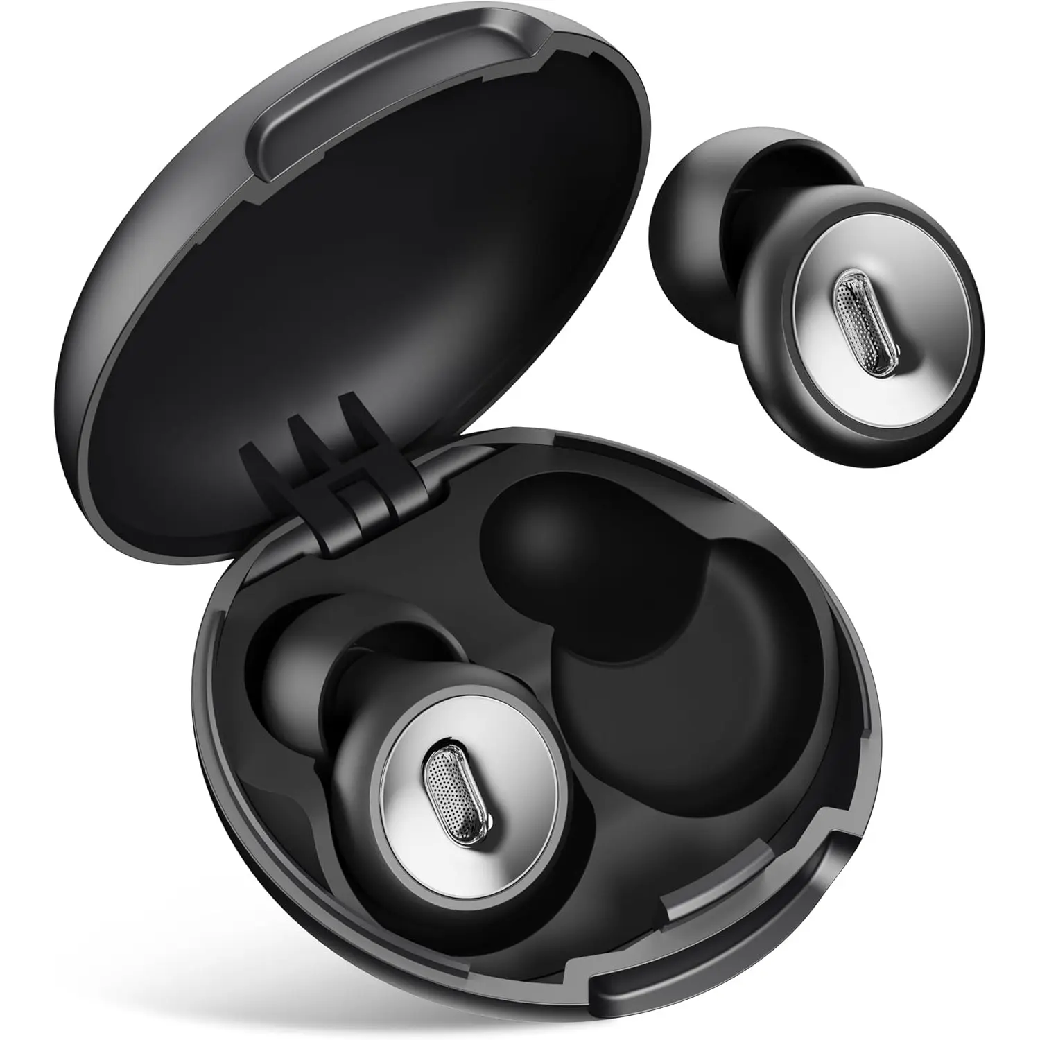 2026 Pro Ear Plugs for Sleeping, 46dB ASTM Certified Noise Cancelling Ear Plugs for Side Sleepers, 360° Pressure-Balanced, Snore & Noise Blocking with 6 Ear Tips, All-Day Comfortable Fit, Space Black