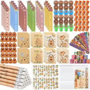 Ulema 216Pcs Cute Capybara Supplies Stationery Set Back to School Gifts for Boys Girls Capybara Themed Birthday Gifts Goodie Bag Stuffers Classroom Rewards.