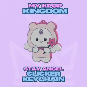 My Kpop Kingdom Stay Angel Clicker Keychain - Fidget Toy with Adorable Design and Functional Clicker Feature