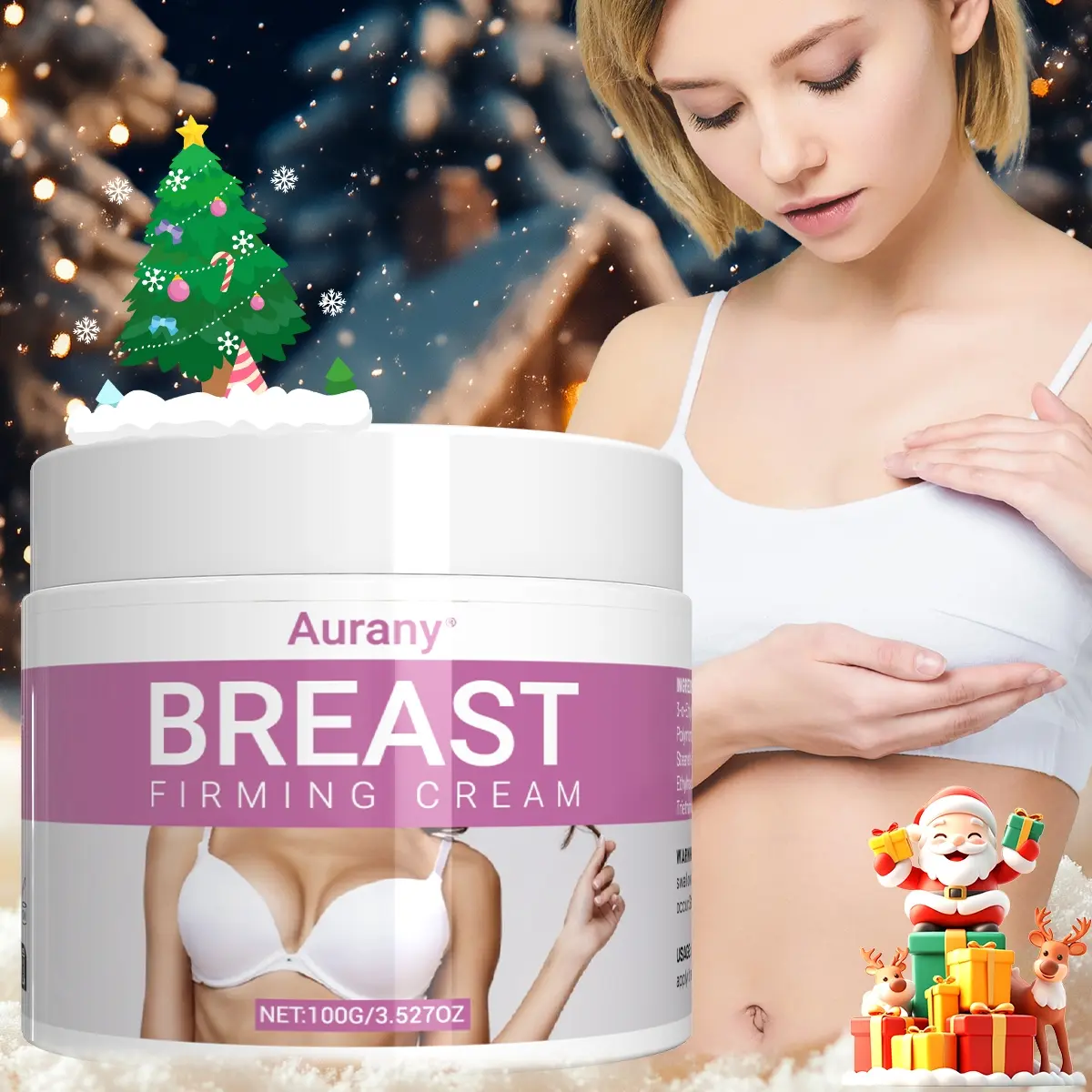 Breast Firming Cream, Breast Enhancer, Christmas Holiday Gifts, Lifting And Firming Nourishing Skincare Products, Daily skin care, Body care, Lifting Moisturizing Cream, Suitable for all skin types, Moisturizer, Moisture -100g