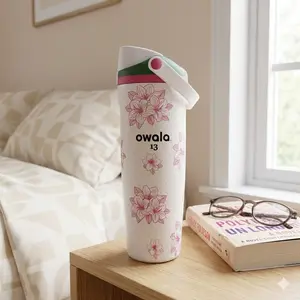 Owala Freesip 30oz Sway Collection Insulated Water Bottle, Leakproof Straw Drinkware, BPA-Free Flasks, Beach & Outdoor Sports Use