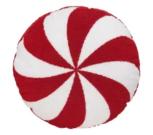 Peppermint Shaped Pillow by Valerie