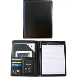 Leather Portfolio Binder for Business use, Document Organizer with  Storage, Calculator, Writing pad, - padfolio  in , Professional Binder Portfolio for Women and Men