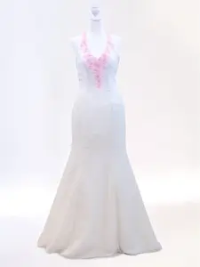 Pink Primrose Halter Wedding Gown