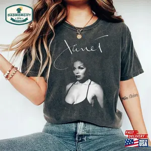 Vintage 90s Janet Jackson Shirt Music T-shirt Fans Classic Sweatshirt Hoodie