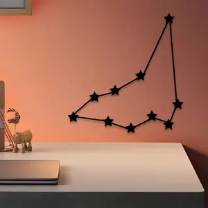 1pc Capricorn Constellation Metal Wall Art, Capricorn Constellation Statue Mural, Perfect for Office Wall, Study Room Wall, Library Wall, New Year Decor, Ideal Gift for Ambitious People, Durable Metal