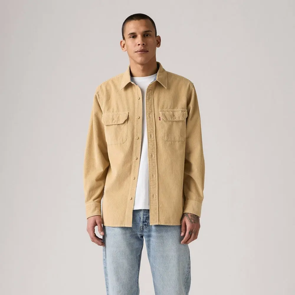 Levi's Men's Classic Worker Standard Fit Long Sleeve Button-Down Shirt - 100 Cotton Clothing, Below Waist, Front Pockets, Machine Washable