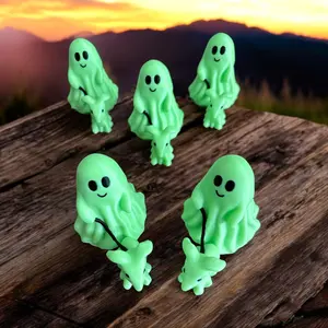 Glow in the Dark Ghost walking dog