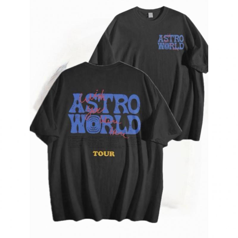 Old Soul Tees Blue Astroworld Double Sides Front And Back Premium T-Shirt Cotton Unisex Rap Tee Music Tour Merch Gift