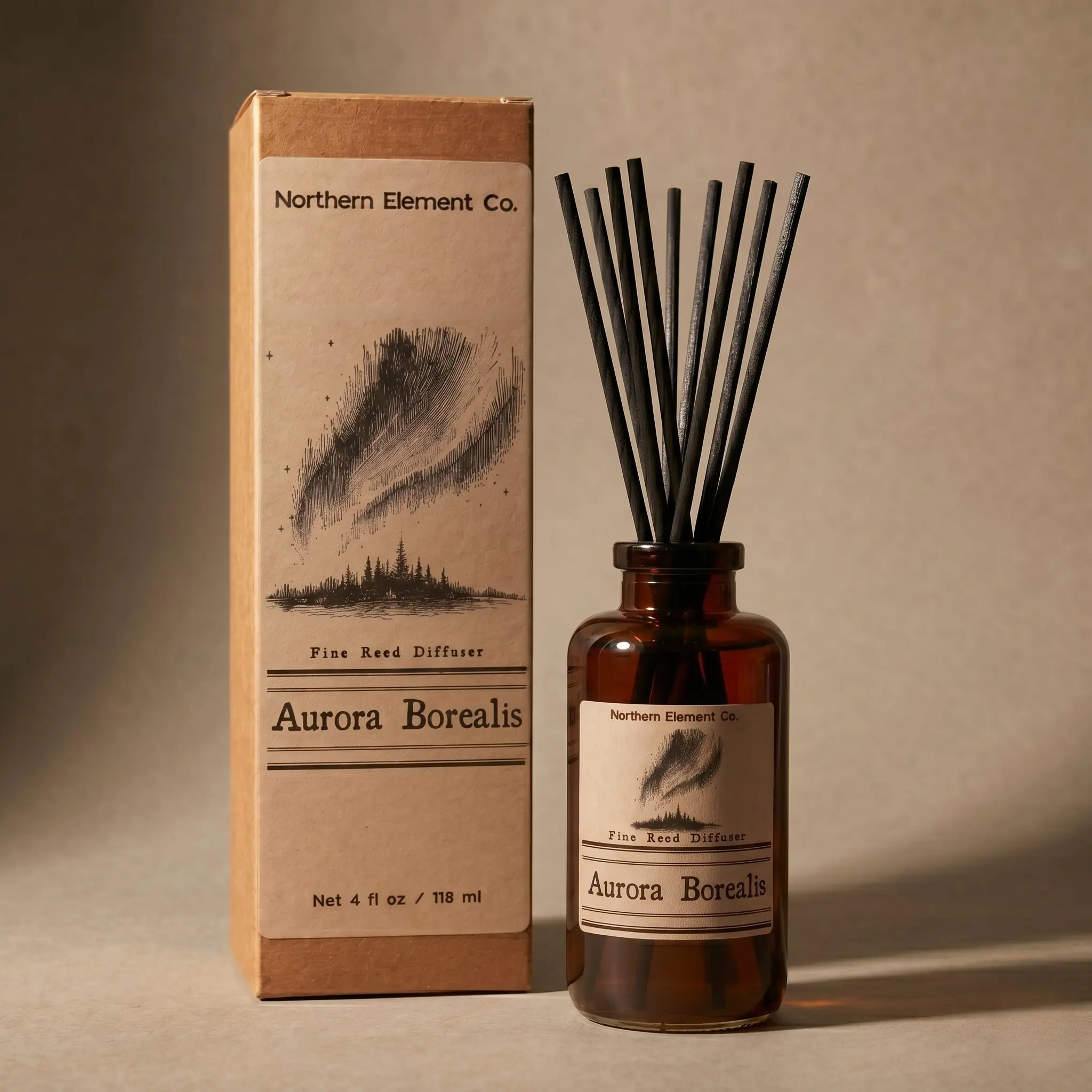 Aurora Borealis - Reed Diffuser 4oz - Cedar, Lavender, Eucalyptus, Pine