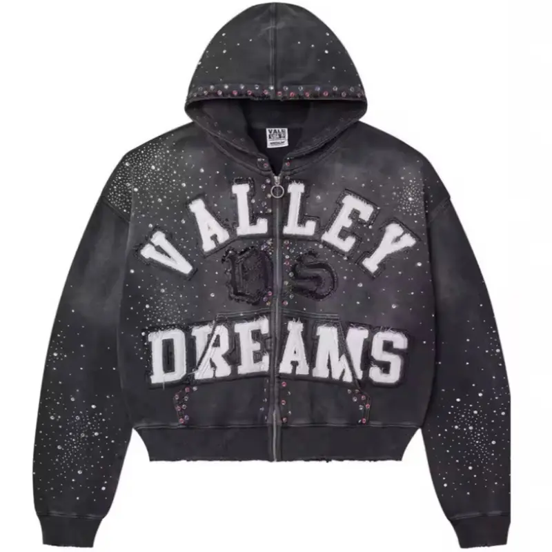 SAINT VALE Valley Dreams Rhinestone Oversized Heavyweight Hoodie