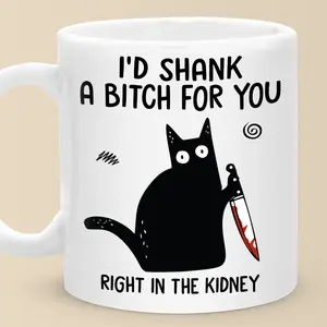 Gift - Funny Black Cat 11oz Mug, Cute Coffee Cup For Friends, Sarcastic Gifts For Cat Lovers, Ceramic Mug For Bestie And Cat Parents, PAWFECTHOUSE