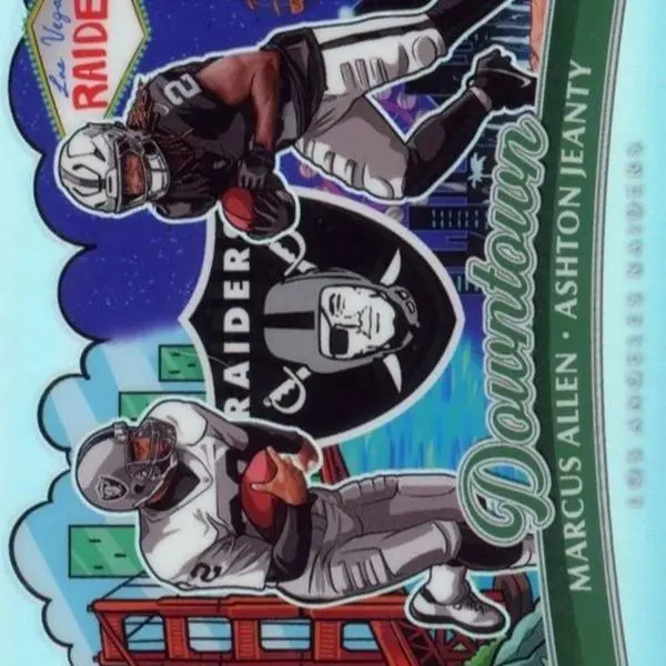 Divy Spot For Ashton Jeanty / Marcus Allen 2025 Optic #3 Downtown Duos /(SSP)