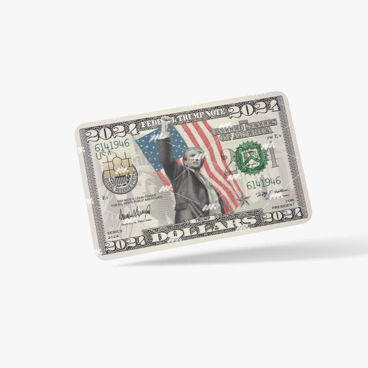 Fight fight fight Papi Donald Trump card nostalgic style credit card skin sticker for debit credit ebt anti trump