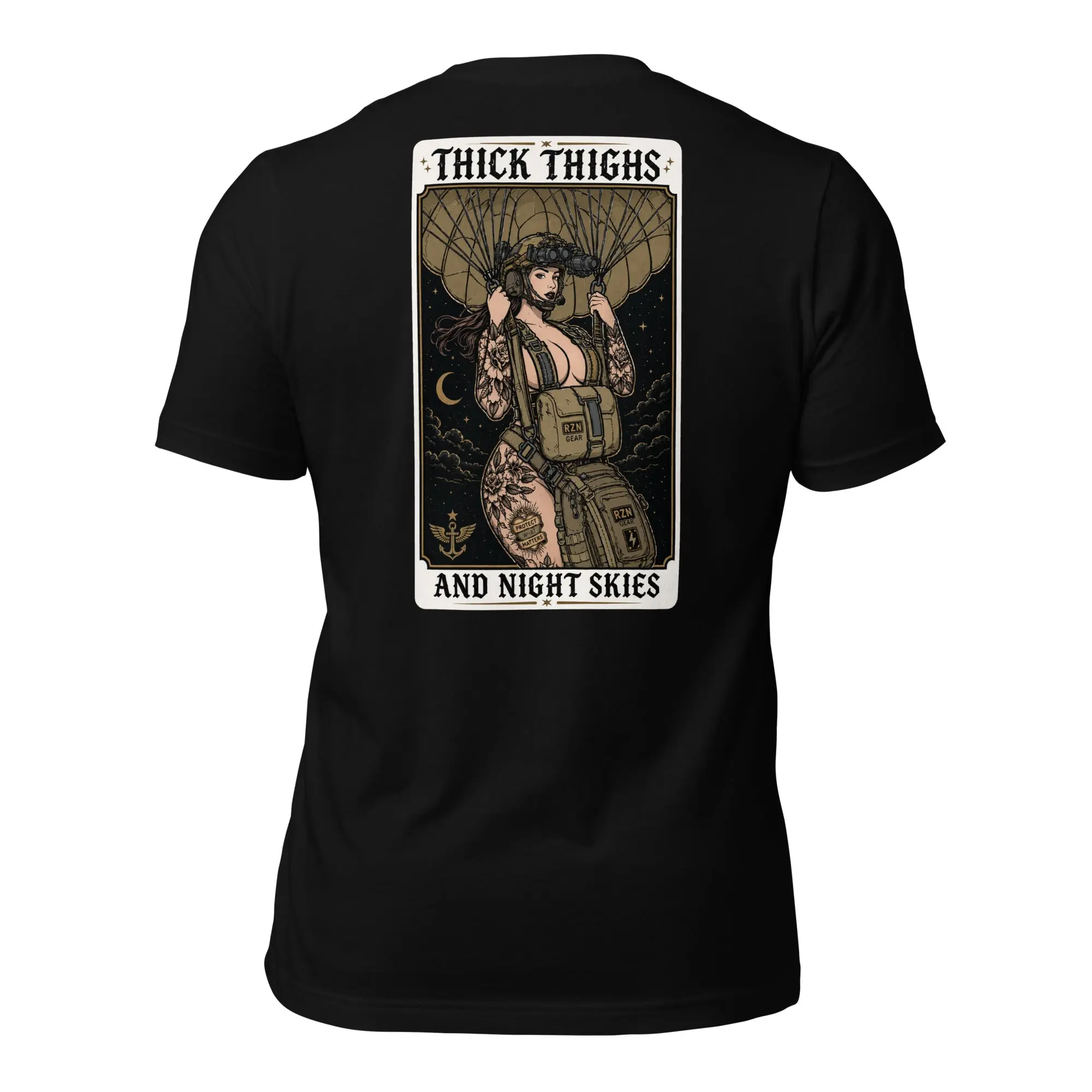 Thick Thighs & Night Skies Men's Military Graphic Tee