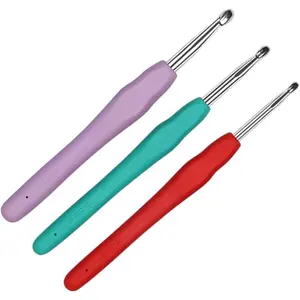 Crochet Hooks 4.5mm 5.5mm 6.5mm Crochet Needles 3 pcs Crochet Hook Set DIY Yarn Weaving Tools for Knitting Gloves, Shoes, Bags, Hats, Socks, Scarf