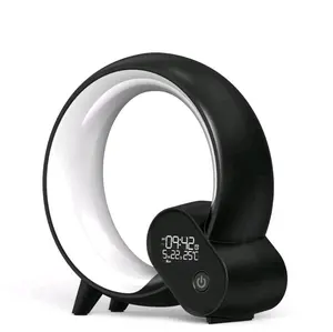 Creative Q Light Analog Sunrise Digital Display Alarm Clock Bluetooth Audio Intelligent Wake-up Q Colorful Atmosphere Light