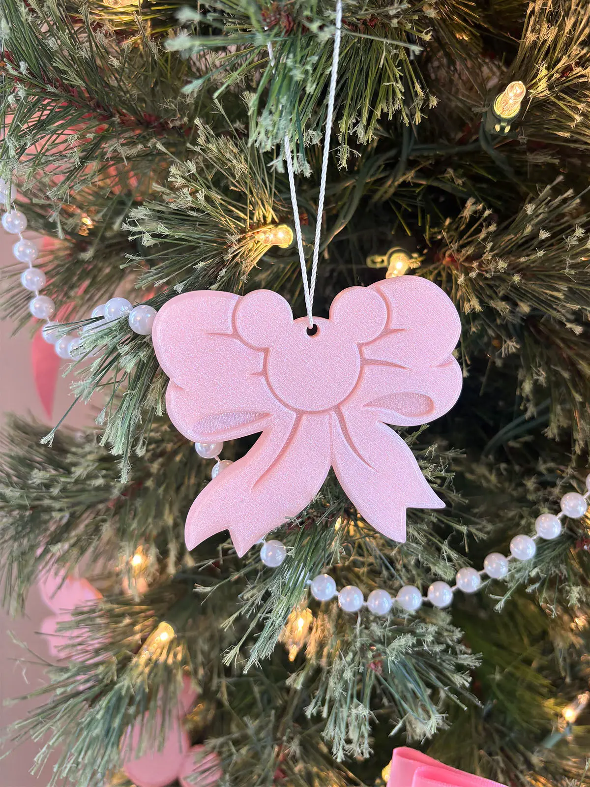 Pink Bow Ornaments