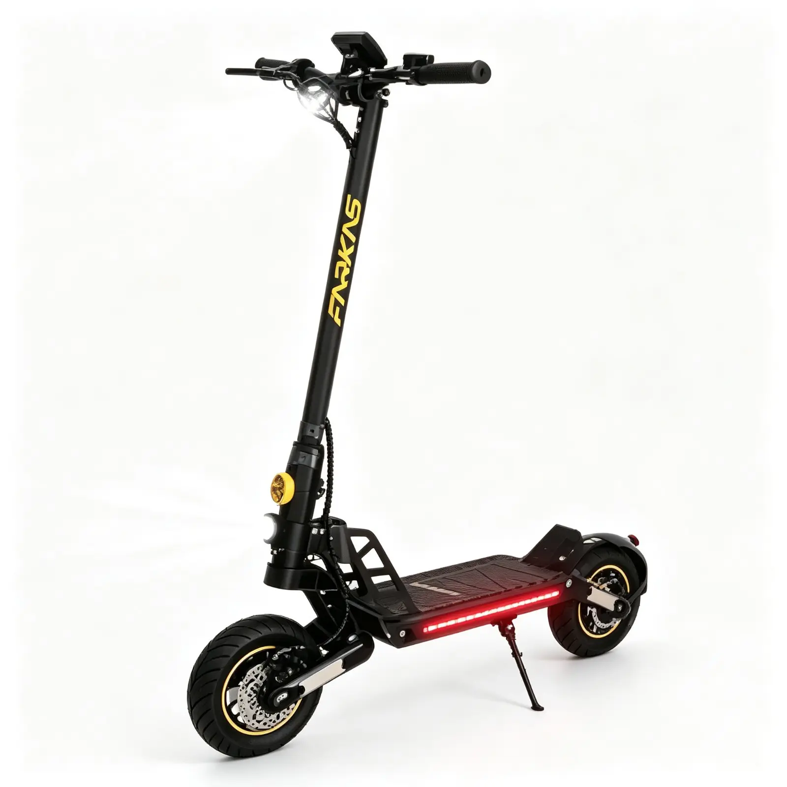 Adult Foldable Electric Scooter - 48V/500W Motor, Dual Suspension, 10" Tubeless Tires, 22 MPH Top Speed, 26 mi Range, Safety Side LED Strip, 21.6kg Lightweight Aluminum Frame, IP54 Waterproof for Commuting, Led Lights, Unisex Adults
