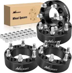 Nilight Aluminum Alloy Wheel Spacers - Truck & Car Accessories, 6x5.5 Size, M14x1.5 Studs, 108mm Bore, Stability Boost, Aggressive Look, Compatible with 1999-2021 Chevy Silverado GMC Sierra 1500 Yukon XL Avalanche Tahoe Suburban, 2014-2021 Models