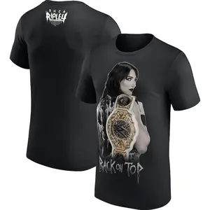 WWE Rhea Ripley Back On Top 2-Sided T-Shirt for Men, Wrestling Champion Graphic Tee, 90s Clothes, Casual Streetwear, Daily Wear Fan Shirt