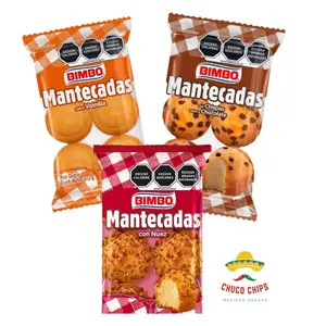 Bimbo Mantecadas- 3 pack of 6 muffins each Pecan,Vainilla,Chocolate Chips - Choose your favorite-