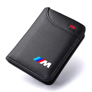 Ultra-Thin Mini Soft PU Leather Credit Card Wallet, High-Quality Men's Wallet for Bmw Models, Durable & Stylish Design