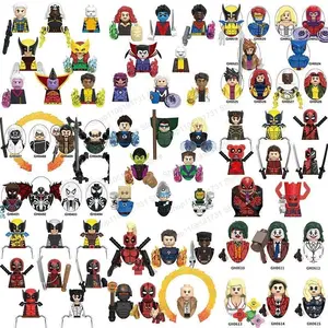Blind Box Mini Building Blocks Cartoon Figures Assembling Toy Model Movies Characters Accessories Brick Armor Christmas Gift Toy
