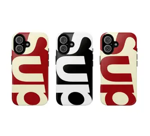 SUP Hip-Hop Minimalist Streetwear Style Phone Case Protection Two-In-One Drop-Resistant Mobile Phone Case Protection, Shockproof For IPhone 17-12, Pro Max, Pro Plus, and Samsung S25 24 23 Safety Case|Gifts For Fans Men Women