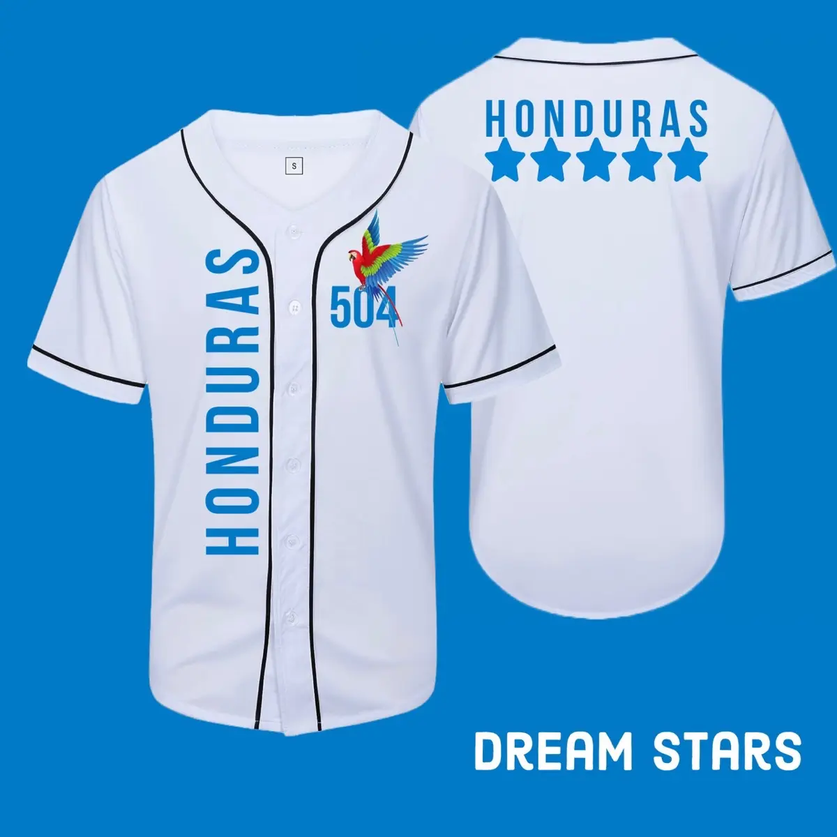 Honduras Baseball Jersey / Playera Jersey de Honduras Unisex Man Woman Comfortable Breathable