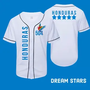 Honduras Baseball Jersey / Playera Jersey de Honduras Unisex Man Woman Comfortable Breathable