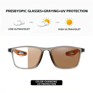 TR90 Sport Sun Reading Glasses Ultralight Photochromic Presbyopia Eyeglasses Women Men Far Sight Optical Eyewear Diopters To +4.0